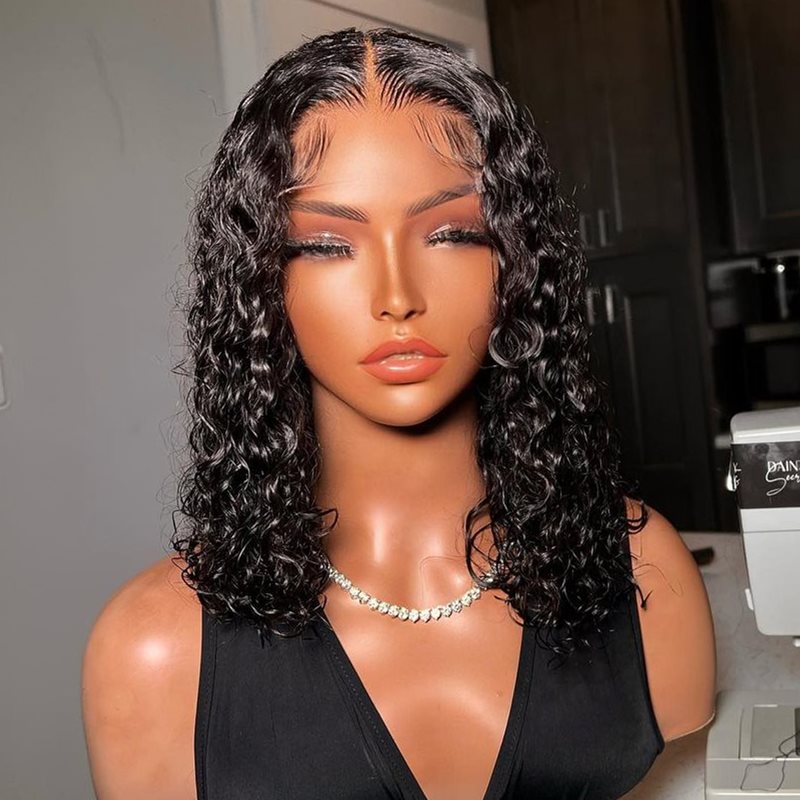 14-16 Inch Deep Wavy Curly HD Lace Wear & Go Glueless Wig  display picture 1