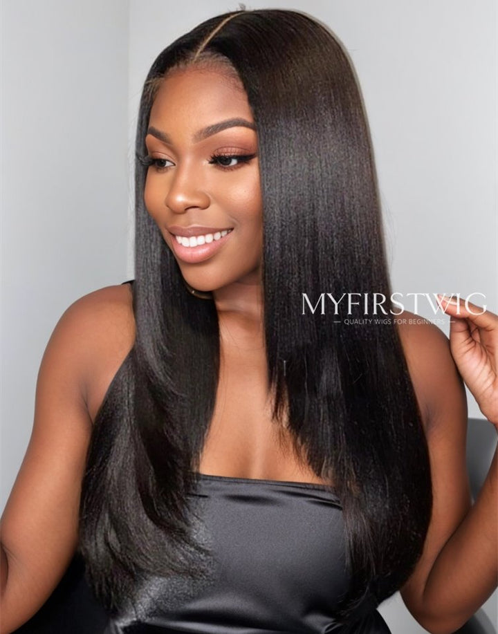 20 Inch Layers Straight 4x4 Closure Wig - Final Deal & No Code Needed - ABNCT002