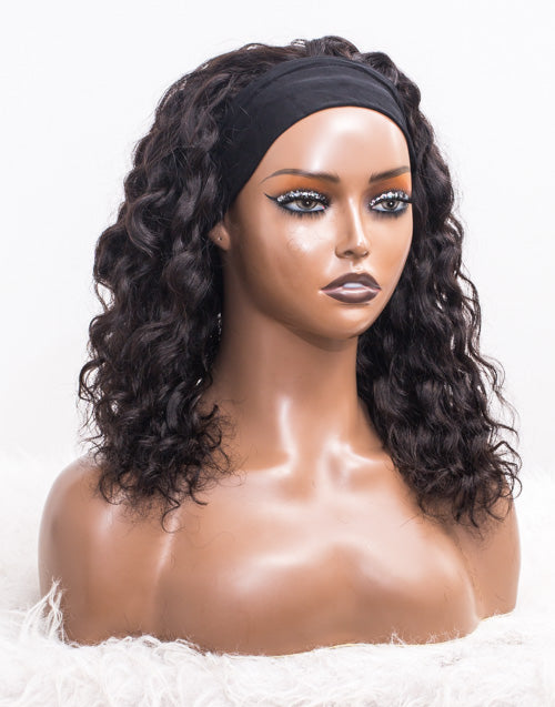 Clearance - Headband Wig Glueless No Lace Indian Hair - 14" Silky Size 1- MH-377