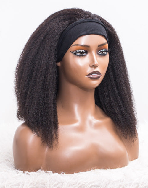 Clearance - Headband Wig Glueless No Lace Indian Hair Wig - 12" Kinky Size 2 - MH-355