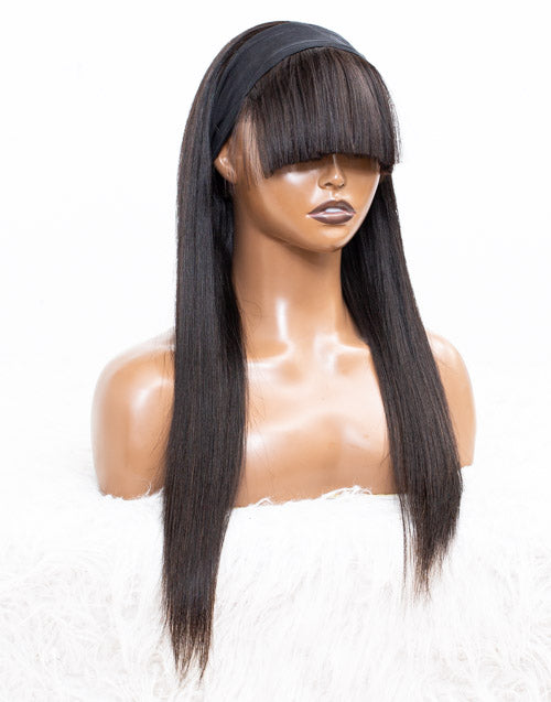Clearance - Headband Wig Glueless No Lace Malaysian Hair Wig - 20" Silky Size 1 - MH-704