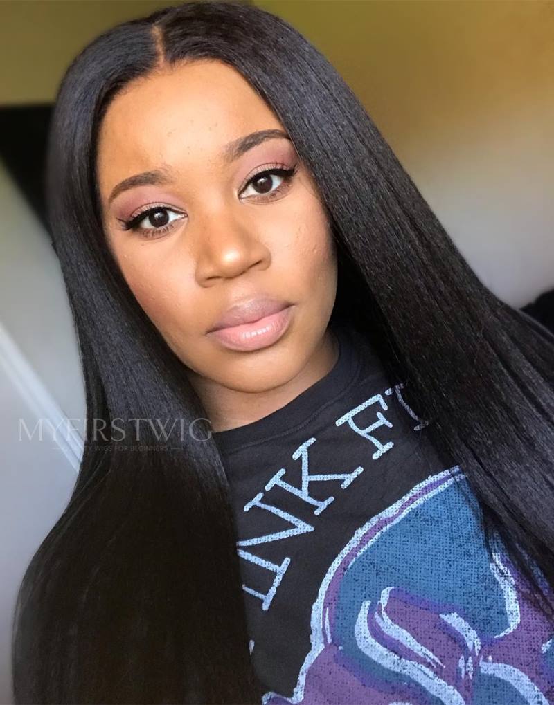 Ready-To-Ship | 14-20 Inch Yaki Long Straight Lace Front Wig 