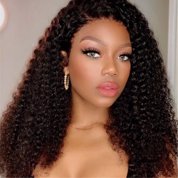 13x6 Natural Deep Wave Curly Wig Undetectable Glueless Lace Front Wig - NCC002