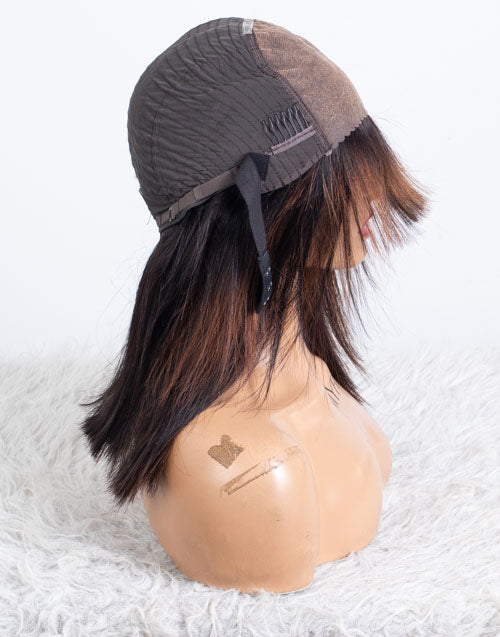 Clearance - 5x5" Closure Wig Indian Hair - 14" Silky Size Average - MTY-4669