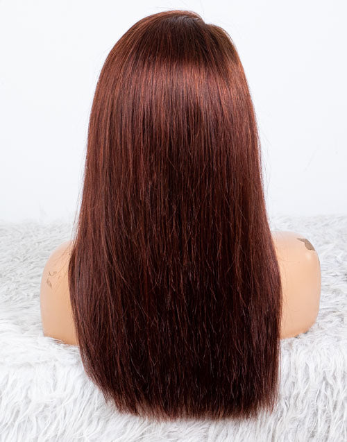 Clearance - 5x5" Closure Wig Indian Hair - 16" Silky Size Average - MTY-4017