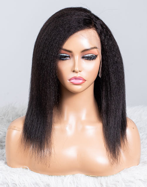 Clearance - 13x4" Lace Front Wig Indian Hair - 12" Kinky Size 1 - MTY-1063