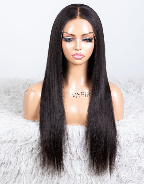 Clearance - 13x4.5" Lace Front Wig Malaysian Hair - 20" Yaki Size 2 - MTY-4154