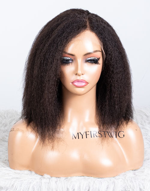 Clearance - 13x4.5" Lace Front Wig Indian Hair - 10" Kinky Size 1 - MTY-4152