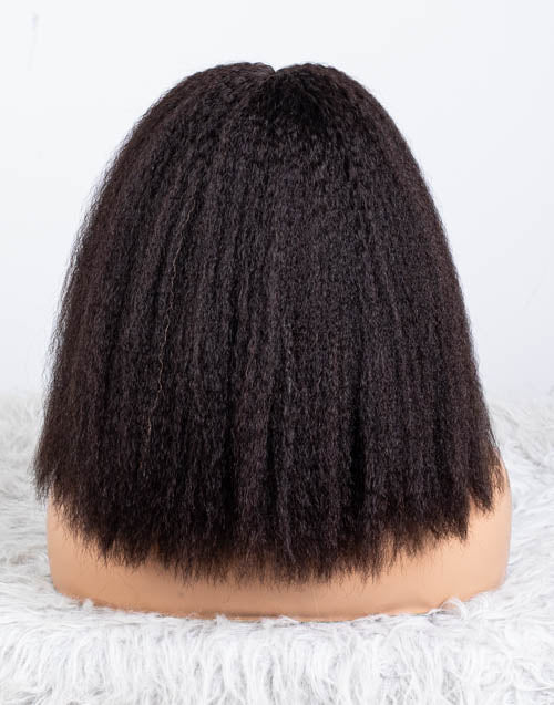 Clearance - 13x4" Lace Front Wig Malaysian Hair 180% Density - 14" Kinky Size 2 - MTY-4153