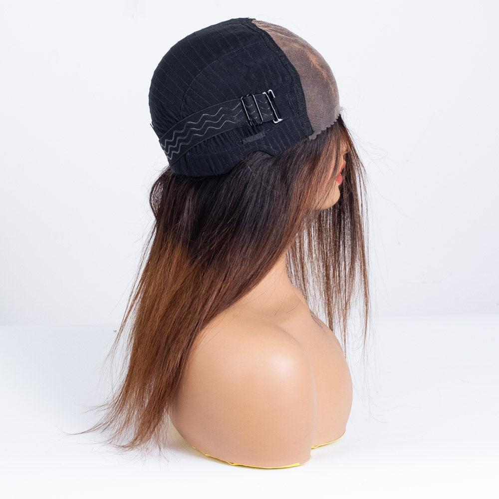 Clearance - 7x5" Closure Wig Indian Hair - 14" Silky Average Size - MTY-5229