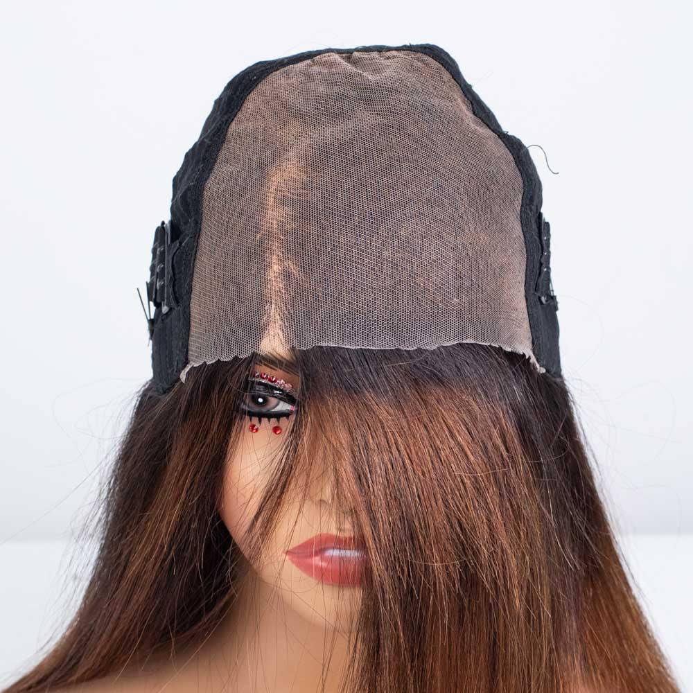 Clearance - 7x5" Closure Wig Indian Hair - 14" Silky Average Size - MTY-5229