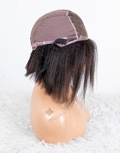 Clearance - 5x5" Lace Front Wig Malaysian Hair - 10" Kinky Size 1  - MTY-3637