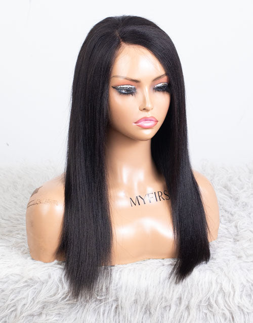 Clearance - 13x6" Indian Hair 160% Density - 16" Yaki Size 1 - MTY-4698