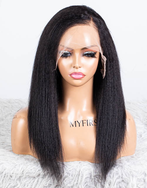 Clearance - 13x6" Lace Front Wig Indian Hair - 14" Kinky Size 2 - MTY-4079