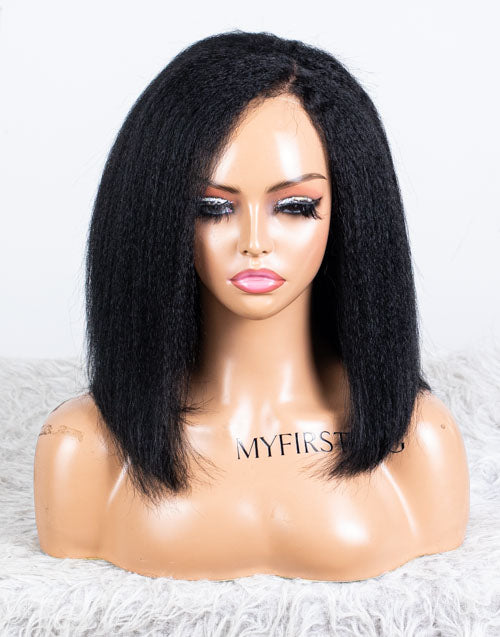 Clearance - 13x6" Lace Front Wig Malaysian Hair - 12" Kinky Size 1 - MTY-4082