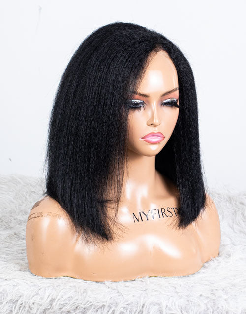 Clearance - 13x6" Lace Front Wig Malaysian Hair - 12" Kinky Size 1 - MTY-4082