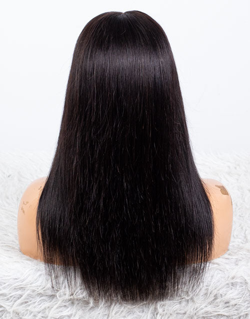 Clearance - 5x5" Closure Wig Indian Hair - 14" Silky Size Average - MTY-4292