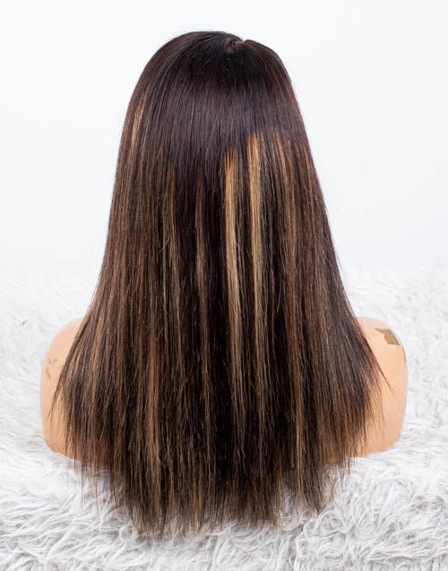 Clearance - 5x5" Closure Wig Indian Hair - 14" Silky Size Average - MTY-4296