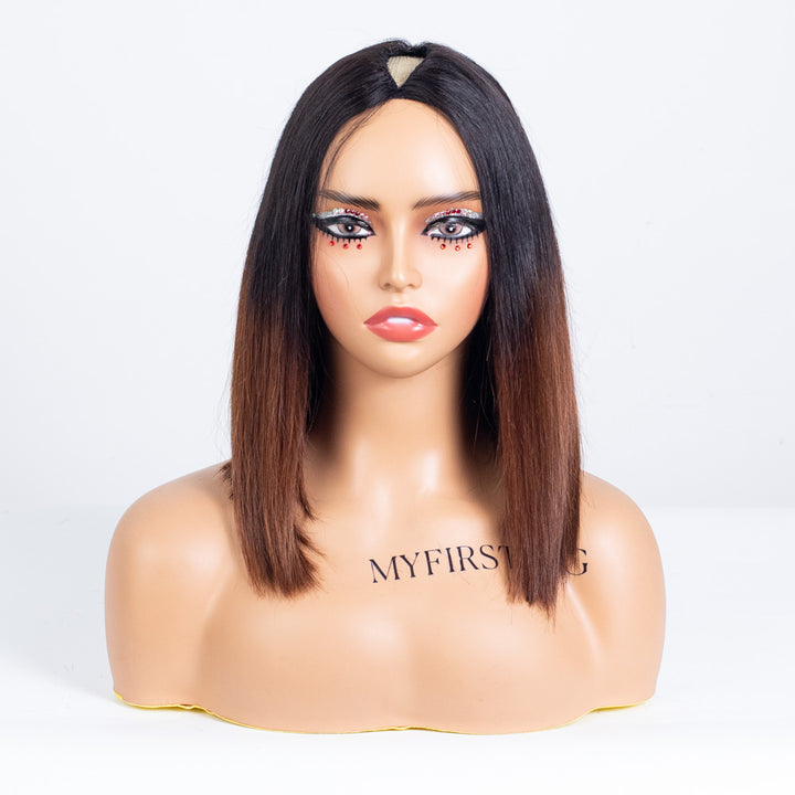 Clearance - V-Part Wig Indian Hair - 12" Silky Size 1 - MTY-5463