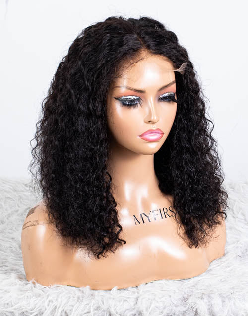 Clearance - 5x5" Closure Wig Malaysian Hair - 14" Silky Size Average - MTY-4055