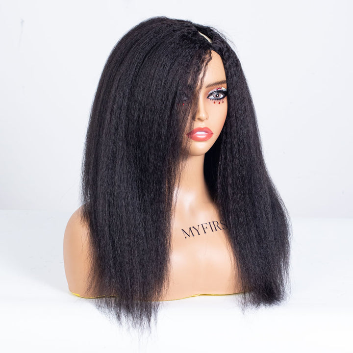 Clearance - V-Part Wig Indian Hair - 16" Kinky Straight Size 1 - MTY-5436