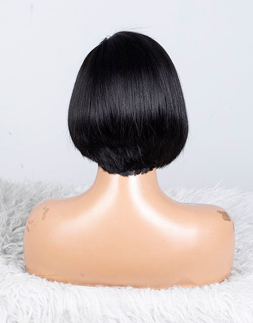 Clearance - 5x5" Closure Wig Indian Hair - 8" Silky Size Average - MTY-2540