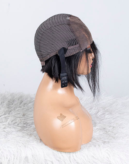 Clearance - 5x5" Closure Wig Indian Hair - 8" Silky Size Average - MTY-2540
