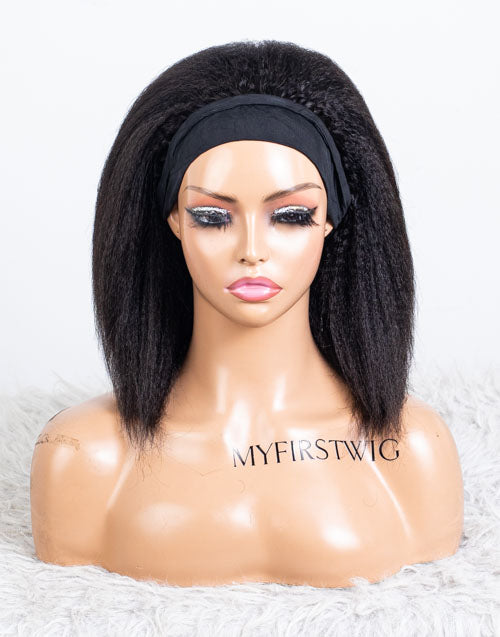 Clearance - Headband Wig  Indian Hair - 10" Kinky Size 1 - MHY-578