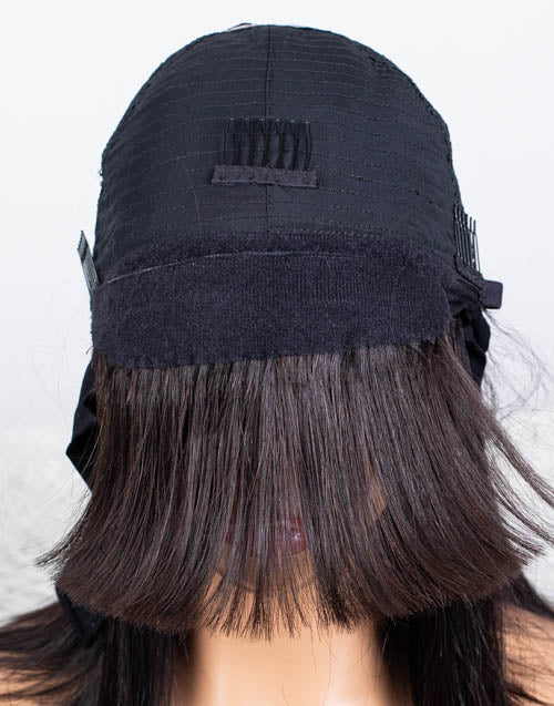 Ausverkauf - Stirnbandperücke ohne Kleber, keine Spitze, indisches Haar, 12 Zoll, seidig, Größe 1 - MHY-246