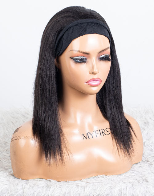 Clearance - Headband Wig  Malaysian Hair - 12" Yaki Size 2 - MHY-589