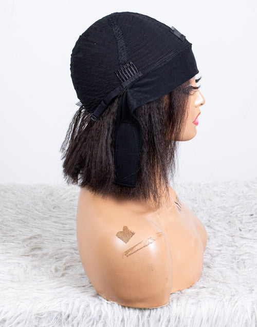 Clearance - Headband Wig Glueless No Lace Indian Hair - 10" Kinky Straight Size 1 - MHY-453