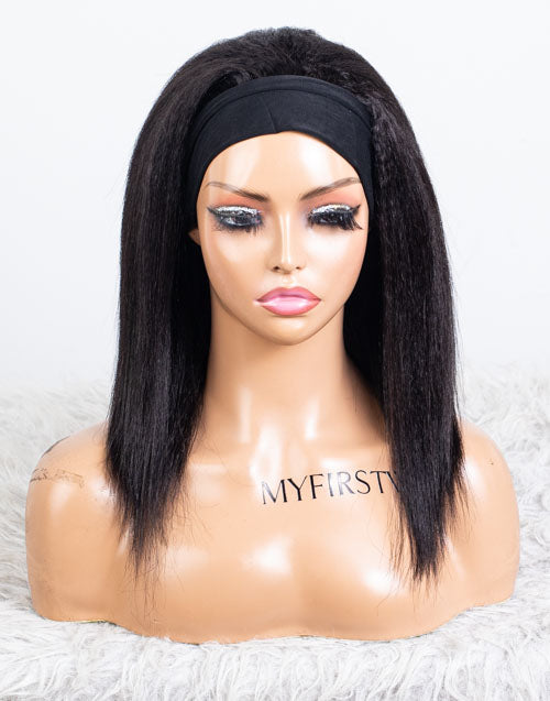 Clearance - Headband Wig  Indian Hair - 12" Kinky Size 2- MHY-565