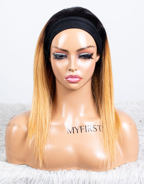 Ausverkauf - Stirnbandperücke ohne Kleber, keine Spitze, indisches Haar, 12 Zoll, seidig, Größe 1 - MHY-246