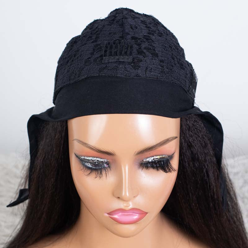 Clearance - Headband Wig Glueless No Lace Indian Hair - 16" Kinky Straight Size 1 - TH001