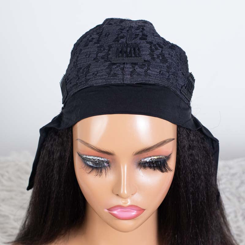 Clearance - Headband Wig Glueless No Lace Indian Hair - 12" Kinky Straight Size 1 - TH002