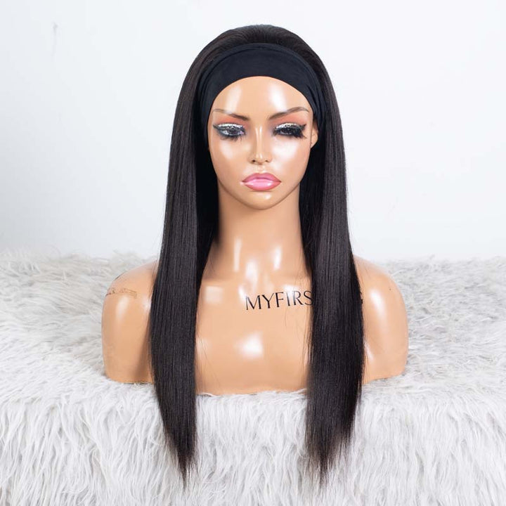 Clearance - Headband Wig Glueless No Lace Indian Hair - 18" Yaki Size 1 - TH013
