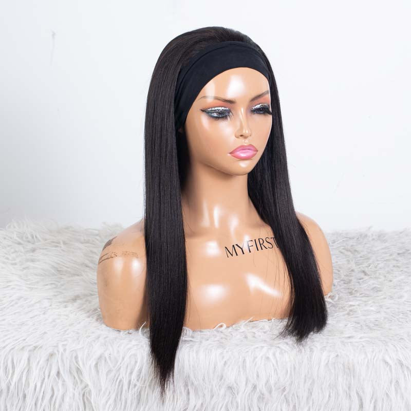 Clearance - Headband Wig Glueless No Lace Indian Hair - 18" Yaki Size 1 - TH013