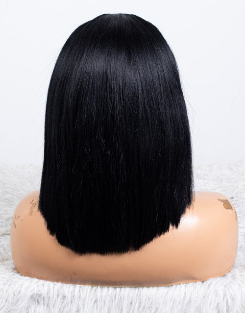 Ausverkauf - Stirnbandperücke ohne Kleber, keine Spitze, indisches Haar, 12 Zoll, seidig, Größe 1 - MHY-246