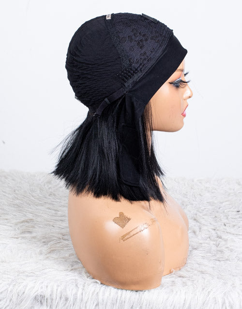 Ausverkauf - Stirnbandperücke ohne Kleber, keine Spitze, indisches Haar, 12 Zoll, seidig, Größe 1 - MHY-246