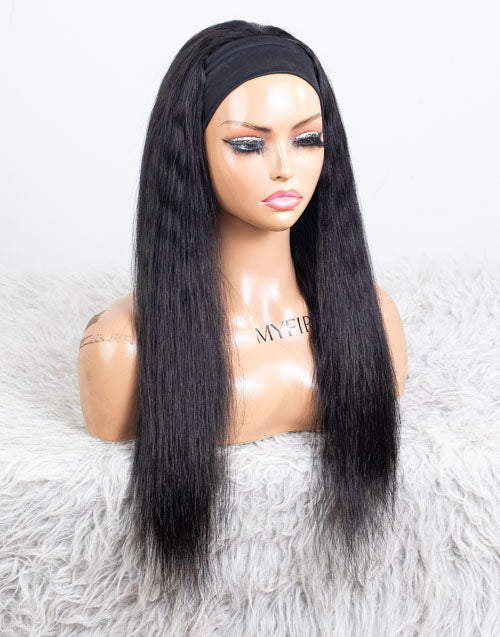 Clearance - Headband Wig  Indian Hair - 20" Silky Average Size - MHY-665