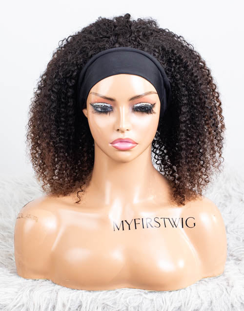 Clearance - Headband Wig  Malaysian Hair - 16" Curly Size 1 - MHY-644