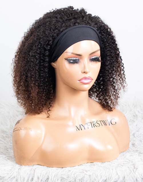 Clearance - Headband Wig  Malaysian Hair - 16" Curly Size 1 - MHY-644