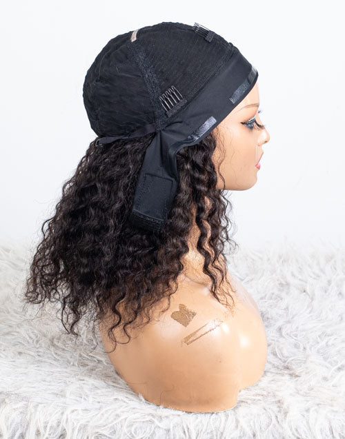 Clearance - Headband Wig  Malaysian Hair - 14" Curly Size 1 - MHY-590