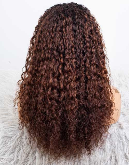 Clearance - Headband Wig  Indian Hair - 18" Curly Average Size - MHY-588