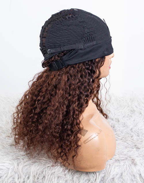 Clearance - Headband Wig  Indian Hair - 18" Curly Average Size - MHY-588