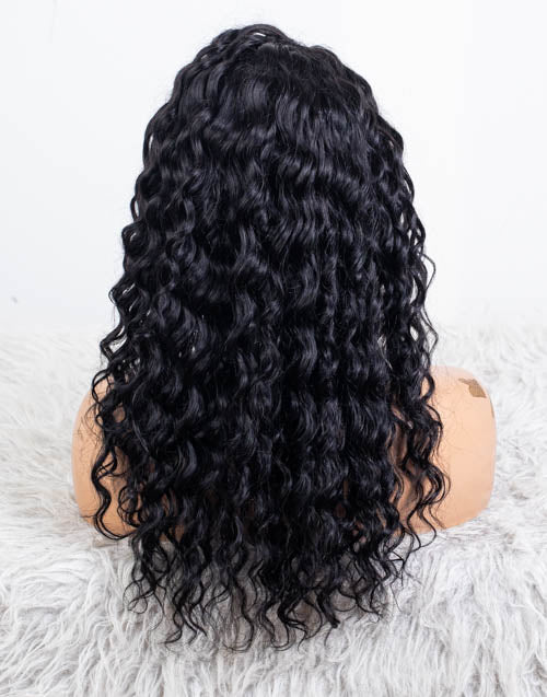 Clearance - Headband Wig  Indian Hair - 16" Curly Size 1- MH-786