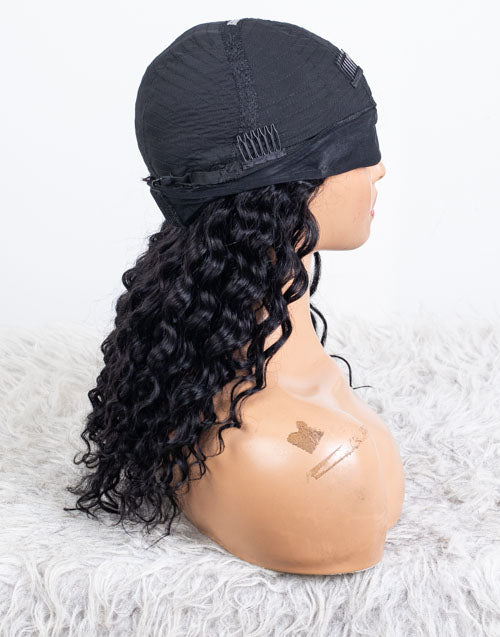Clearance - Headband Wig  Indian Hair - 16" Curly Size 1- MH-786
