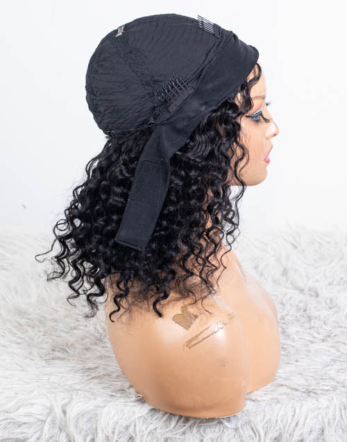 Clearance - Headband Wig  Indian Hair - 14" Curly Size 1- MHY-642