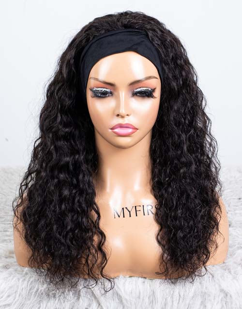 Clearance - Headband Wig Glueless No Lace Malaysian Hair - 18" Silky Size 1 - MHY-449