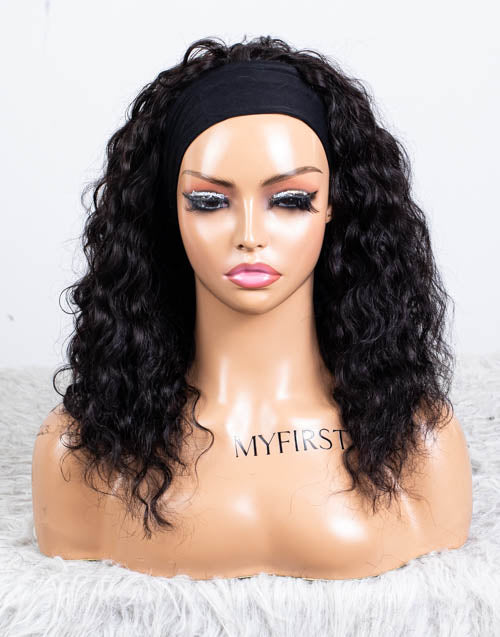 Ausverkauf - Stirnbandperücke ohne Kleber, keine Spitze, indisches Haar, 12 Zoll, seidig, Größe 1 - MHY-246